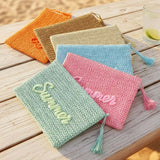 Summer Woven Straw Pouch