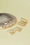 Geo Gold Mini Hoop Earring Set