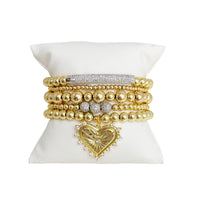 Lexi Pave Beaded Bar Bracelet