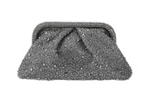 Gunmetal Snap Top Clutch Handbag