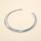 Bold Ribbed Metal Choker