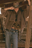 Tan Fleece Lapel Front Jacket