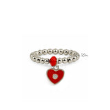 Isabella Enamel Crystal Heart Stretch Ring