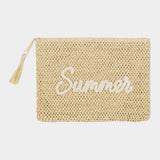 Summer Woven Straw Pouch
