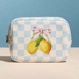 Lemon Bow Checker Pouch