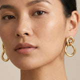 Interlocking Round Drop Earrings