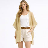 Open Knit Kimono Cardigan Cover Up