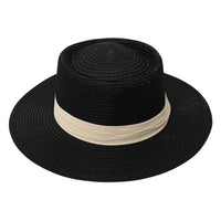Ribbon Band Woven Panama Straw Hat
