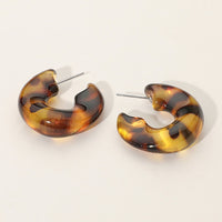 Chunky Tortoise Small Hoop Earrings