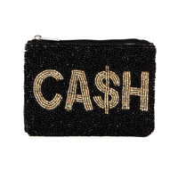 CA$H Beaded Coin Purse