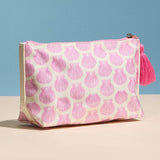 Pink Shell Tassel Pouch