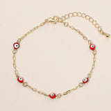 Gold Chain Evil Eye Bead Bracelet