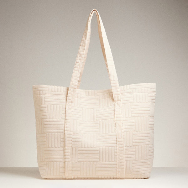 French Terry Grid Beach Bag