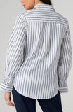 Pinstripe Button Front Top