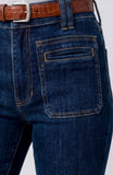Hannah Flare Patch Pocket Jeans