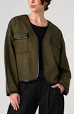 Dark Olive Relaxed Fit Jacket