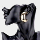 Gold Oversized Half Hoop Earrings