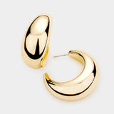 Gold Oversized Half Hoop Earrings