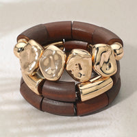 Wood Beaded Multi Bracelet