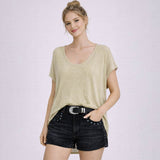 Lurex Knit Relaxed Top
