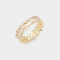 Baguette Round Stone Eternity Ring