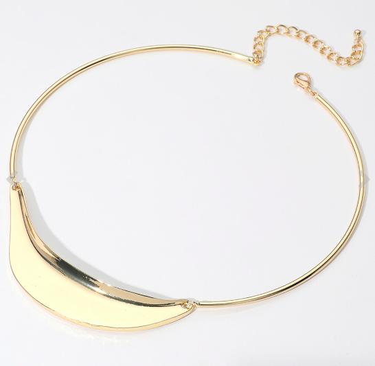 Gold Geometric Metal Necklace