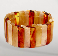 Marbled Slats Stretch Bracelet