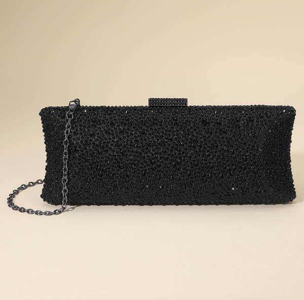 Rhinestone Embellished Evening Clutch Bag