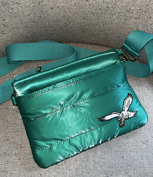 Kelly Green Eagles Puffer Bag