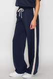 Navy French Terry Lace Pants