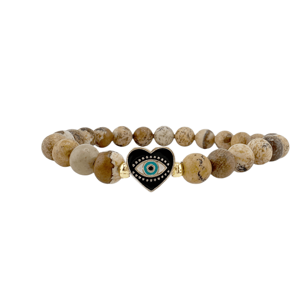 Sandi Heart of Protection Beaded Gemstone Bracelet