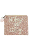 Wifey Beaded Pouch