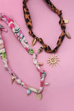 Leopard Sun Scarf Charm Necklace
