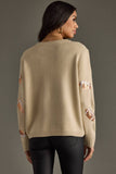 Tan Sequin Football Sweater