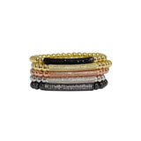 Lexi Pave Beaded Bar Bracelet