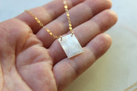 Virgin Mary Mother of Pearl Necklace