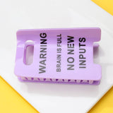 Caution Sign Claw Clip