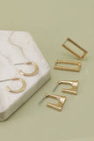 Geo Gold Mini Hoop Earring Set