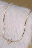 Herringbone Heart Necklace