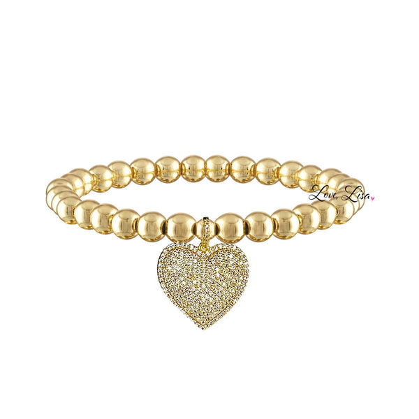 Lila Allure Beaded Heart Bracelet