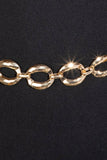 Flat Oval Hoop Chain Belt