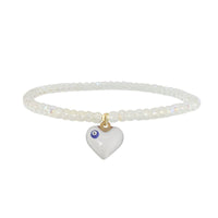 Harper Heart Evil Eye Stretch Anklet