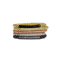 Lexi Pave Beaded Bar Bracelet