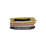 Lexi Pave Beaded Bar Bracelet