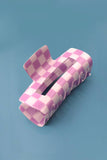 Jumbo Checkered Claw Clips