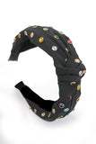 Multi Rhinestone Knot Headband