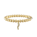 Brandi Rhinestone Italian Pave Horn Bracelet