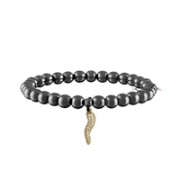 Brandi Rhinestone Italian Pave Horn Bracelet