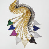 Aimee Paperclip Cubic Zirconia Heart Necklace