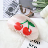 Oval Cherry Claw Clips